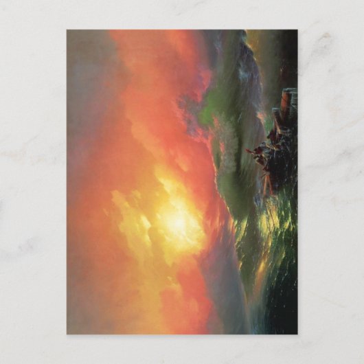 Die neunte Welle (1850), von Ivan Aivazovsky. Öl Postkarte (Vorderseite)