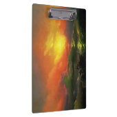 Die neunte Welle (Sturmsee mit rotem Sonnenunterga Klemmbrett (Rechts)