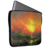 Die neunte Welle (Sturmsee mit rotem Sonnenunterga Laptopschutzhülle (Vorne Rechts)