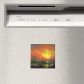 Die neunte Welle (Sturmsee mit rotem Sonnenunterga Magnet (In Situ (Geschirrspüler))