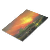 Die neunte Welle (Sturmsee mit rotem Sonnenunterga Notizblock (angewinkelt)