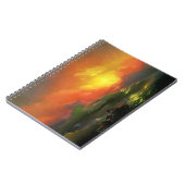 Die neunte Welle (Sturmsee mit rotem Sonnenunterga Notizblock (Linke Seite)