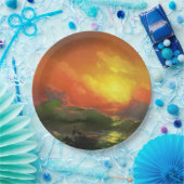 Die neunte Welle (Sturmsee mit rotem Sonnenunterga Pappteller (Party)