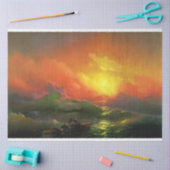 Die neunte Welle (Sturmsee mit rotem Sonnenunterga Seidenpapier (Basteln)