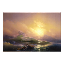 Die neunte Welle von Ivan Aivazovsky Foto Print