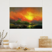 Die neunte Welle von Ivan Aivazovsky Poster (Küche)