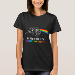 Die Neurovielfalt feiert das Spektrum. Das Gehirn T-Shirt