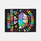 Die Neurovielfalt feiert die Autismus-Spektrumgehi Fleecedecke (Vorderseite (Horizontal))