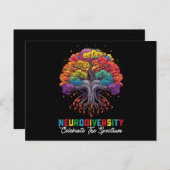 Die Neurovielfalt feiert die SpektrumsAutismus Postkarte (Vorne/Hinten)