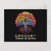 Die Neurovielfalt feiert die SpektrumsAutismus Postkarte (Vorderseite)