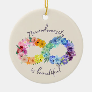 Die Neurovielfalt ist ein schönes Blumendekor Keramik Ornament