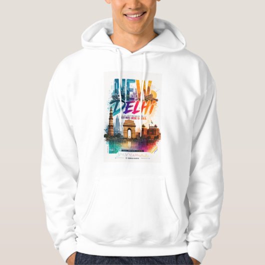 Die "New Delhi" Designer Hoodies (Vorderseite)