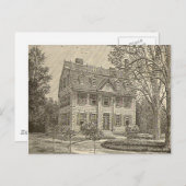 Die New England Mansion Postcard Postkarte (Vorne/Hinten)