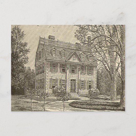 Die New England Mansion Postcard Postkarte (Vorderseite)