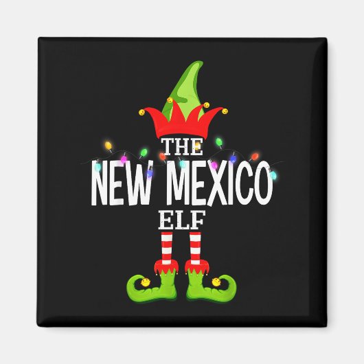 Die New Mexico Elf Weihnachts-Pyjamas Magnet (Vorne)