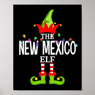Die New Mexico Elf Weihnachts-Pyjamas zum Zusammen Poster