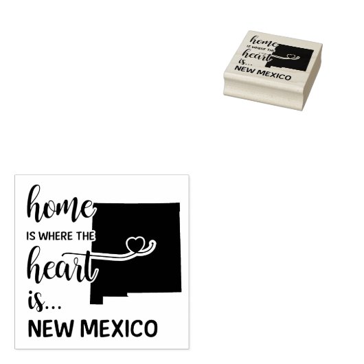 Die New Mexico Zuhause ist das Herz Gummistempel (Stempel)