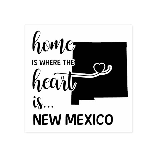 Die New Mexico Zuhause ist das Herz Gummistempel (Prägung)