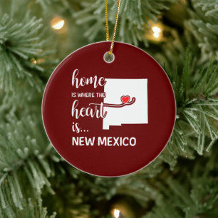 Die New Mexico Zuhause ist das Herz Keramik Ornament
