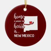 Die New Mexico Zuhause ist das Herz Keramik Ornament (Vorne)