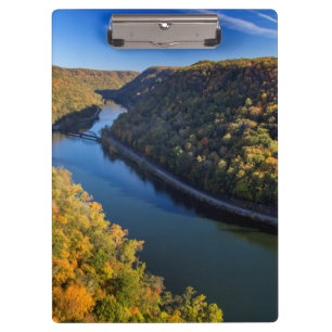 Die New River Gorge im Hawks Nest State Park Klemmbrett