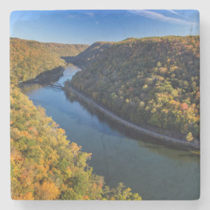Die New River Gorge im Hawks Nest State Park Steinuntersetzer