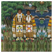 Die Nez Perce-Frau Stoff (Nahaufnahme)