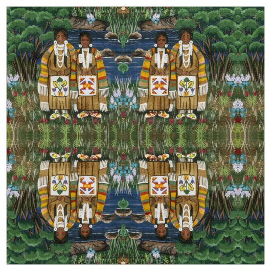 Die Nez Perce-Frau Stoff (Muster)