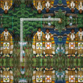 Die Nez Perce-Frau Stoff (Kachel)