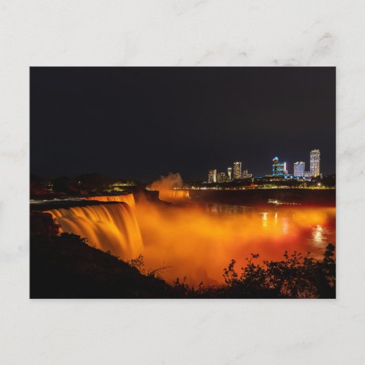 Die Niagarafälle zwischen Kanada und USA Postkarte (Vorderseite)