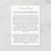 Die Nicene Creed - Gebetskarte (Flat) Visitenkarte (Rückseite)