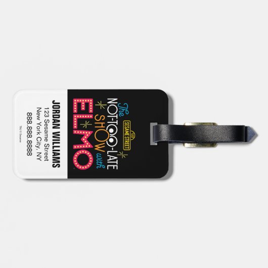 Die nicht allzu späte Show mit Elmo Gepäckanhänger (Rückseite horizontal)