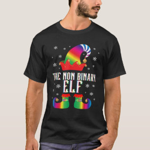 Die nicht binäre Elf Matching Family Group Xmas LG T-Shirt
