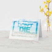 Die nicht darüber nachzudenken | Motivierend Angeb Karte (Gelbe Blume)