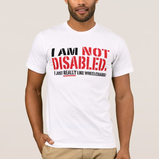 Die nicht mit Behinderung T der Männer T-Shirt (Vorderseite)
