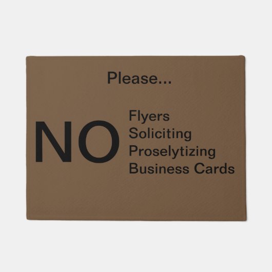 Die nicht willkommene Matte (Vorderseite)