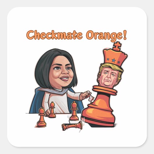 Die Niederlage des orangen Königs Quadratischer Aufkleber (Vorderseite)