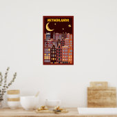 Die Niederlande bei Nacht Poster (Küche)