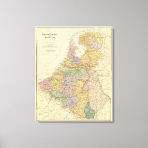 Die Niederlande, Belgien Leinwanddruck