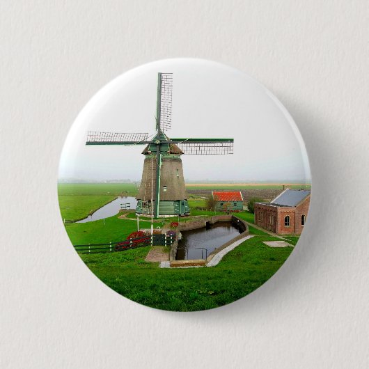 Die Niederlande landschaftliche Landschaft mit Win Button (Vorderseite)