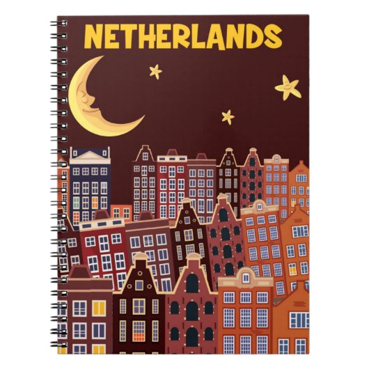 Die Niederlande nachts Notizblock (Vorderseite)