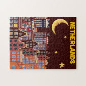 Die Niederlande nachts Puzzle (Horizontal)