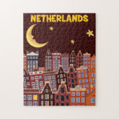 Die Niederlande nachts Puzzle (Vertikal)