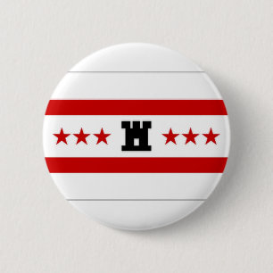 Die niederländische Drenthe-Flagge Button