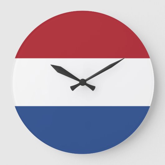 Die niederländische Flagge Große Wanduhr (Vorderseite)