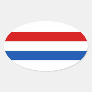 Die niederländische Flagge Ovaler Aufkleber