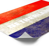 Die niederländische Flagge Poster (Ecke)
