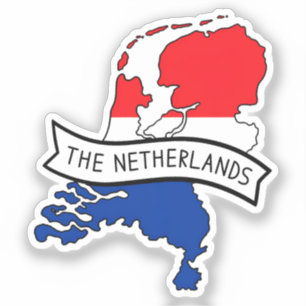Die niederländische Flaggenkarte Niederländischer Aufkleber