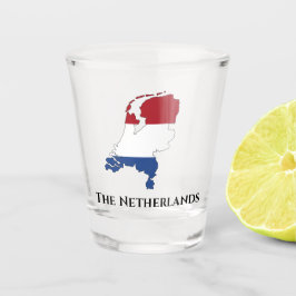 Die niederländische Flaggenkarte Schnapsglas