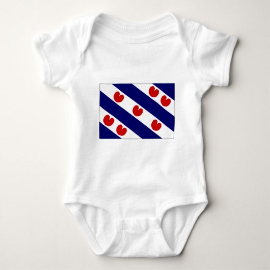Die niederländische Friesland-Flagge Baby Strampler (Vorderseite)